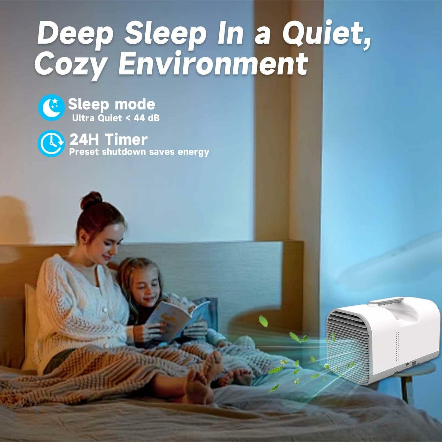 Coplax Portable Mini Air Conditioner, Consumption Air Conditioners Dehumidifier, 5100BTU AC Portable Air Conditioner Fast Cooling 600W Power for Camping Tent, RV, Truck, Van and Fishing
