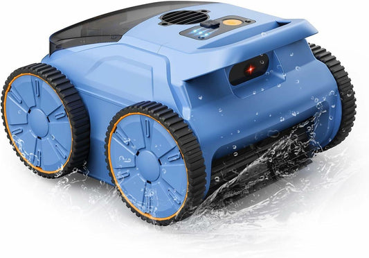 Pool Vacuum for Above Ground Pool, Lasts Up to 180 Mins, Self-Parking, LED Indicator, Wall Climbing Above Ground Pool Vacuum for Inground Pools, Robotic Pool Cleaner for Pools up to 2000 Sq.ft
