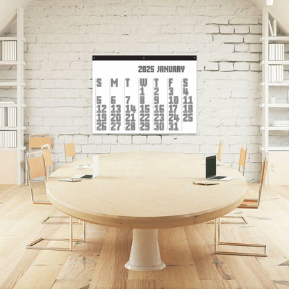 RED EMBER The Colossal 2025 Wall Calendar 12 Month - Techno | 48" x 36" | Chic Modern Design | Calendar 2025