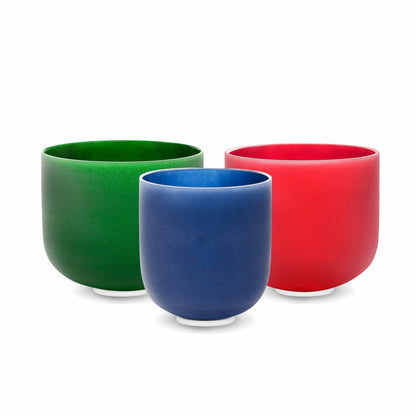 TOPFUND 6-10" 432Hz Chakra Set of 7 Black Crystal Singing Bowls with Carrying Cases and Singing Bowl Mallets