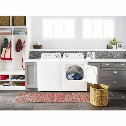 AMANA NED4655EW 6.5 cu. ft. Front Load Electric Dryer with 11 Drying Cycles, White