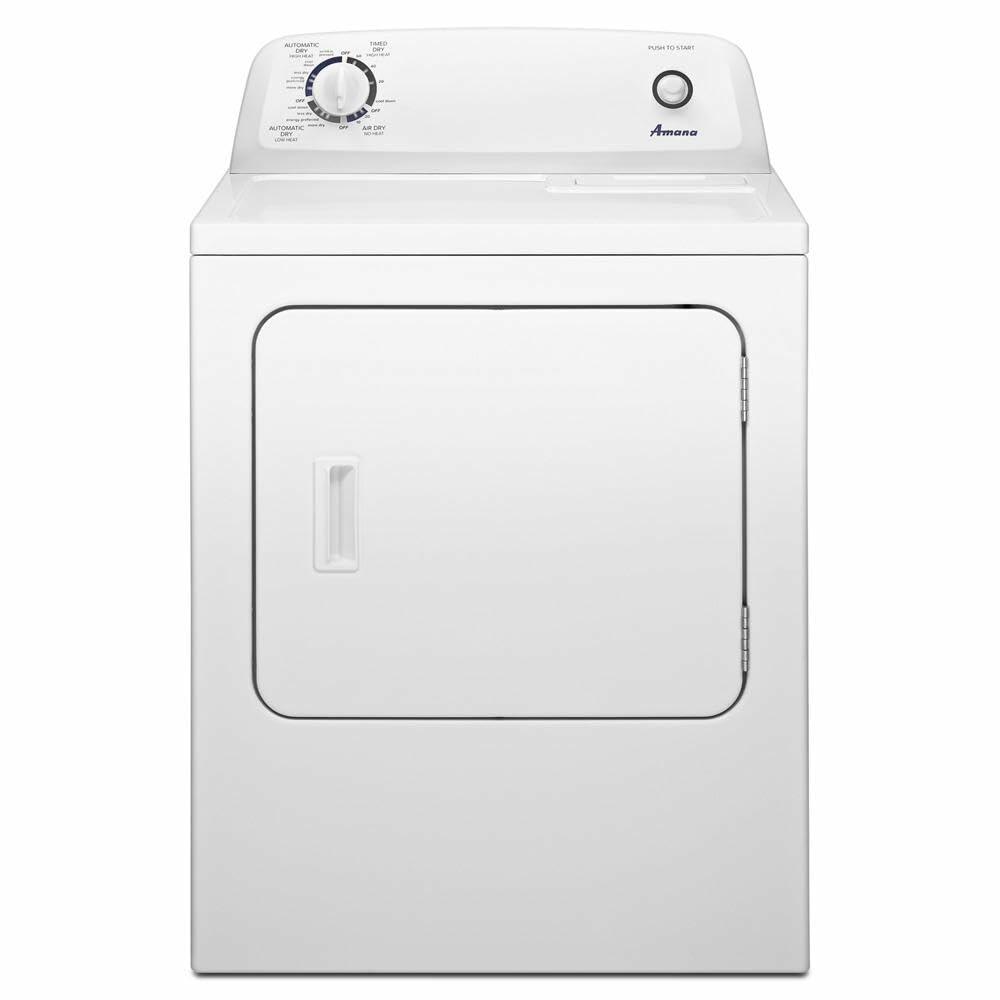 AMANA NED4655EW 6.5 cu. ft. Front Load Electric Dryer with 11 Drying Cycles, White
