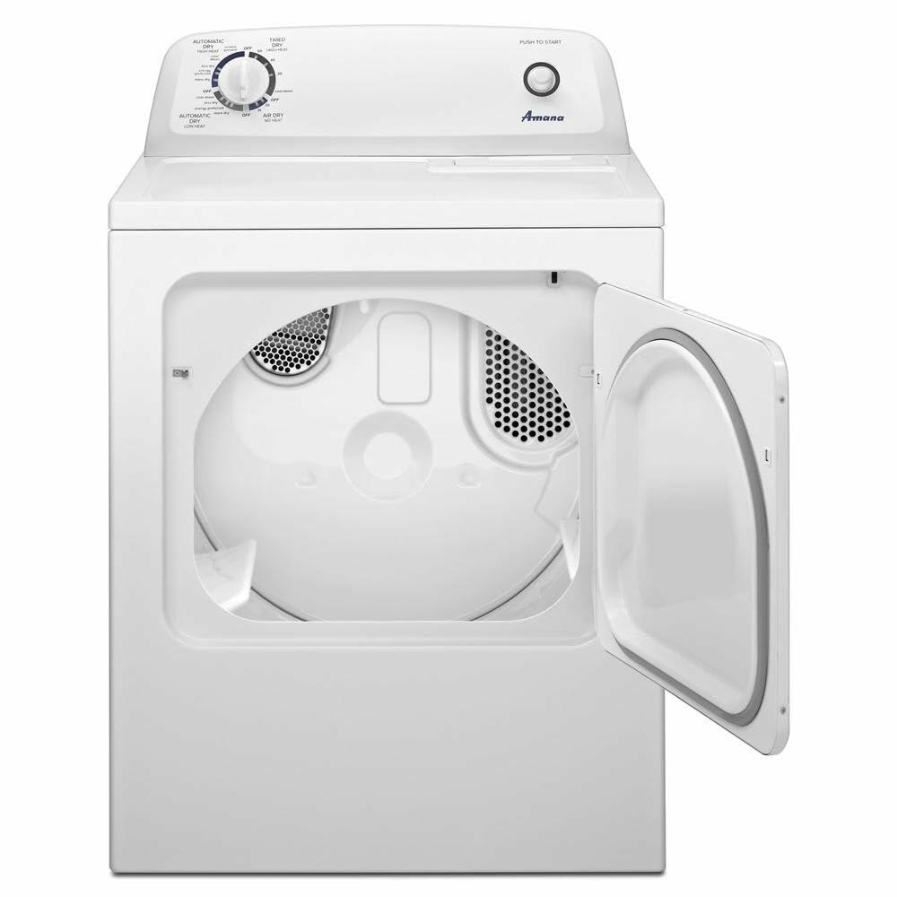 AMANA NED4655EW 6.5 cu. ft. Front Load Electric Dryer with 11 Drying Cycles, White