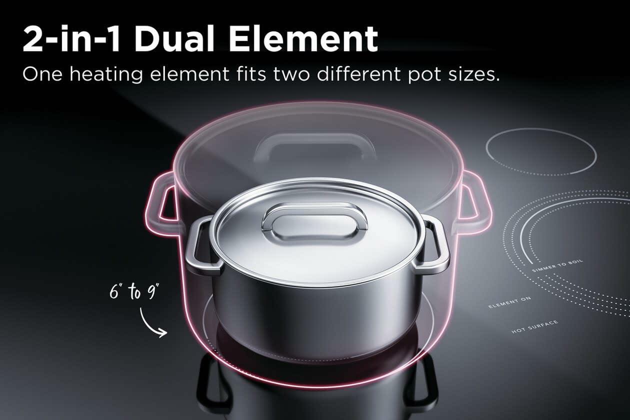 30 in. 5.3 cu. ft. 5 Burner Element Freestanding Self-Cleaning Electric Range in Stainless Steel with Air Fry