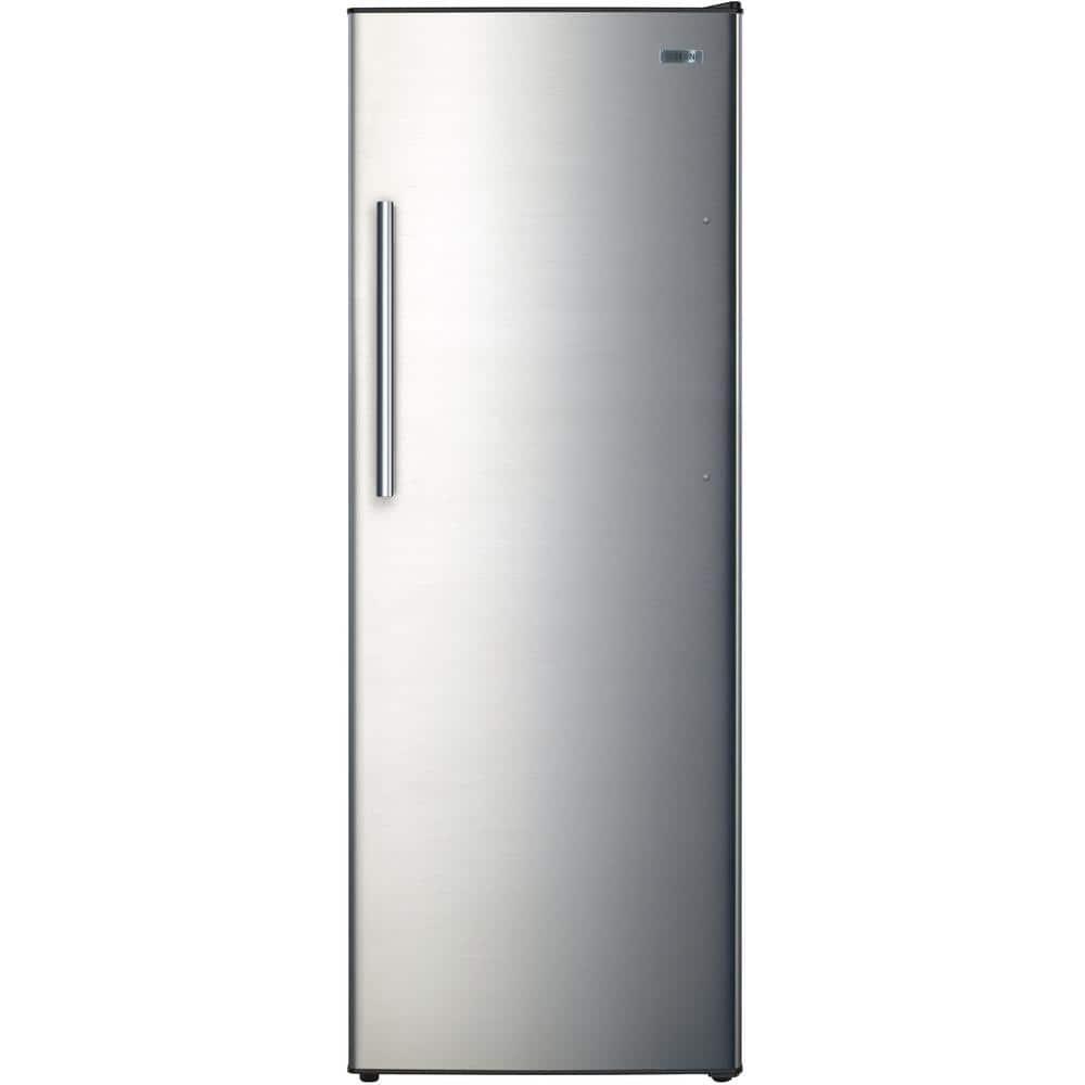 24 in. 11 cu. ft.  Convertible Auto Defrost Garage Ready Upright Freezer/Refrigerator in Stainless Steel, Energy Star