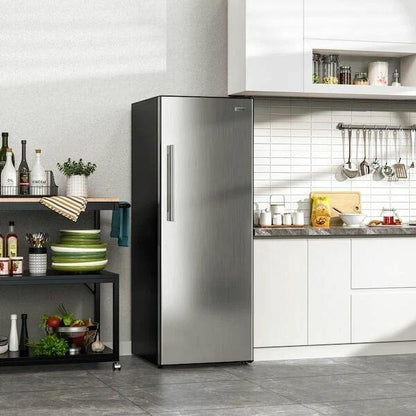 24 in. 11 cu. ft.  Convertible Auto Defrost Garage Ready Upright Freezer/Refrigerator in Stainless Steel, Energy Star