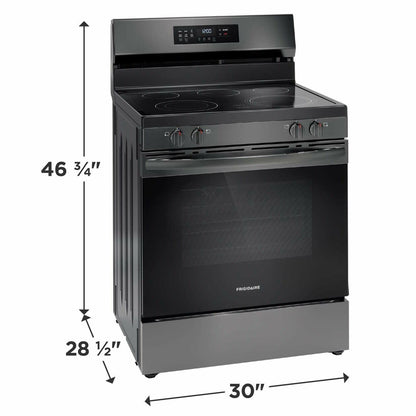 30 in. 5.3 cu. ft. 5 Burner Element Freestanding Self-Cleaning Electric Range in Stainless Steel with Air Fry