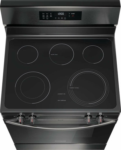 30 in. 5.3 cu. ft. 5 Burner Element Freestanding Self-Cleaning Electric Range in Stainless Steel with Air Fry