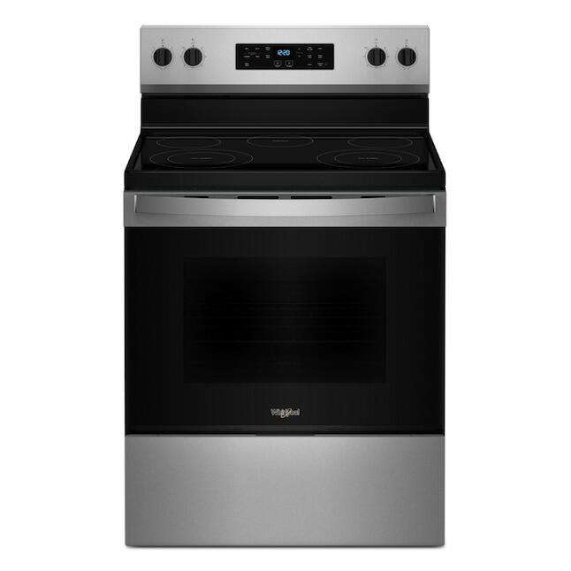 Flexible Electric Range by Whirlpool: 5.3 Cu. Ft. Freestanding with Stainless Steel Cooktop