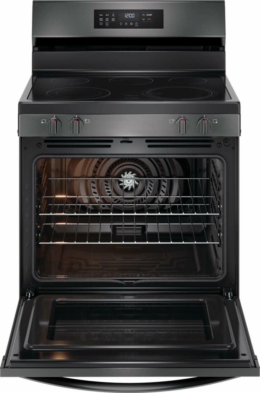 30 in. 5.3 cu. ft. 5 Burner Element Freestanding Self-Cleaning Electric Range in Stainless Steel with Air Fry