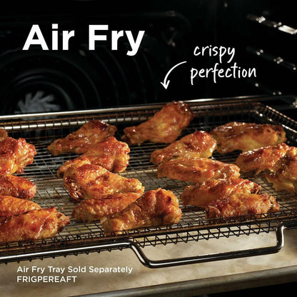 30 in. 5.3 cu. ft. 5 Burner Element Freestanding Self-Cleaning Electric Range in Stainless Steel with Air Fry