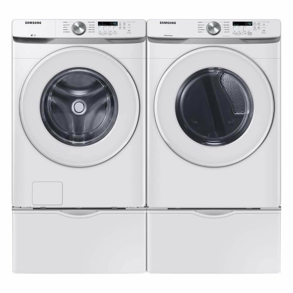 SAMSUNG DVE45T6000W DVG45T6000W Electric Dryer with Sensor Dry, 7.5 Cu Ft, White