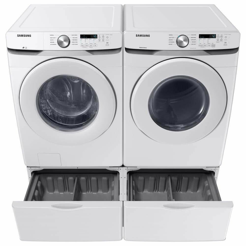 SAMSUNG DVE45T6000W DVG45T6000W Electric Dryer with Sensor Dry, 7.5 Cu Ft, White