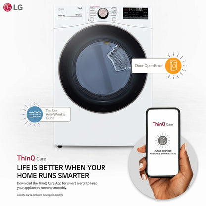 LG DLGX4001W Dryer, Solid Black