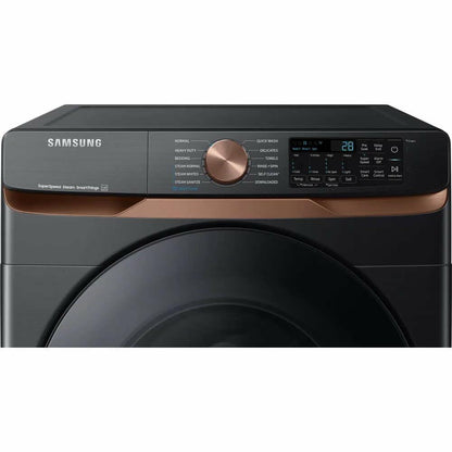 Samsung 27 in. 5.8 cu. ft. Black Stainless Steel Front Load Washer with Super Speed Wash and Steam