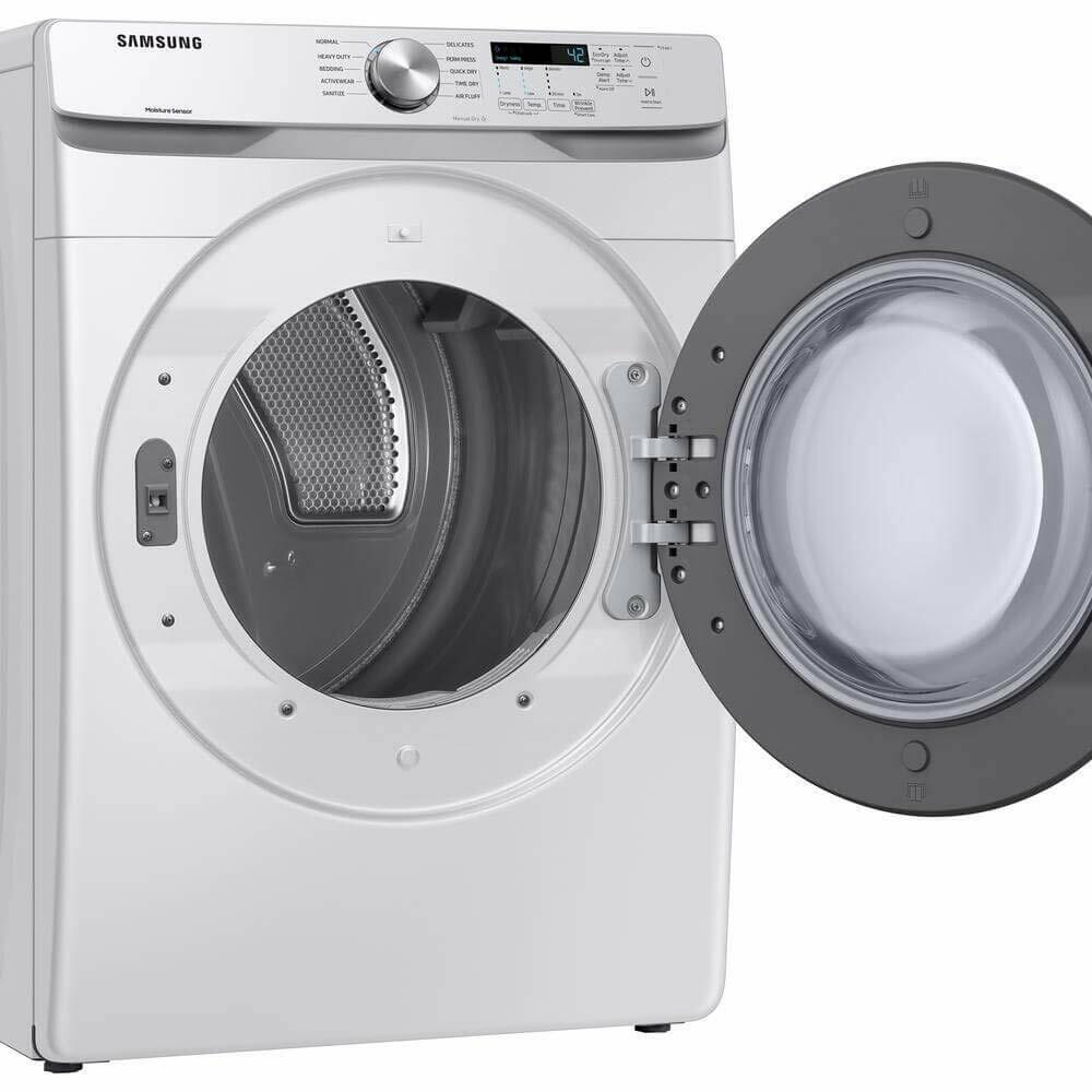 SAMSUNG DVE45T6000W DVG45T6000W Electric Dryer with Sensor Dry, 7.5 Cu Ft, White
