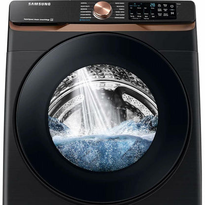 Samsung 27 in. 5.8 cu. ft. Black Stainless Steel Front Load Washer with Super Speed Wash and Steam