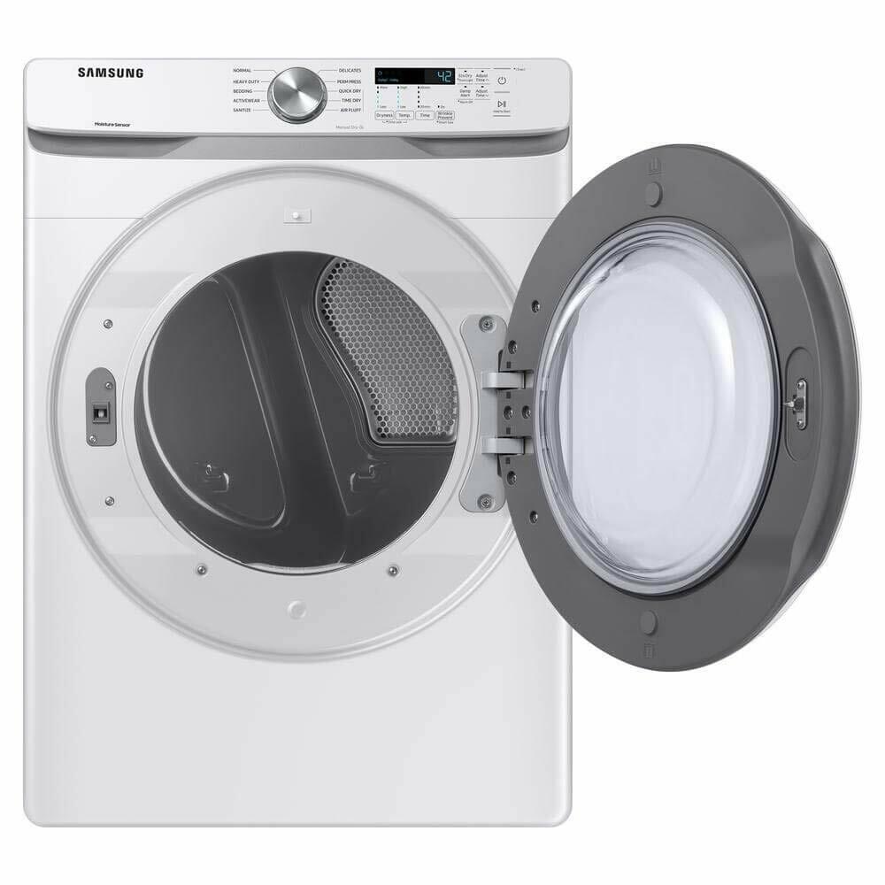 SAMSUNG DVE45T6000W DVG45T6000W Electric Dryer with Sensor Dry, 7.5 Cu Ft, White