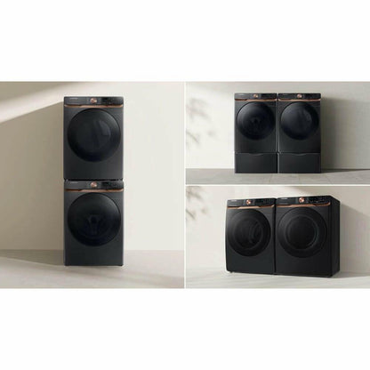 Samsung 27 in. 5.8 cu. ft. Black Stainless Steel Front Load Washer with Super Speed Wash and Steam