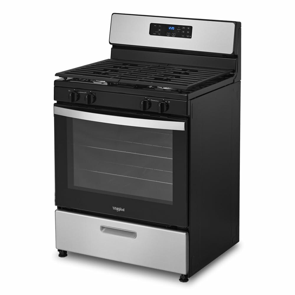 30 Inch Freestanding Gas Range with 4 Sealed Burners, 5.1 cu. ft. Capacity, SpeedHeat™ Burners, Continuous Grates, Frozen Bake™, Sabbath Mode, Broiler Drawer, and Star-K Certified: Stainless Steel