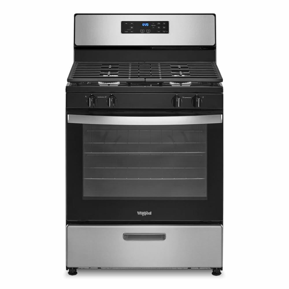 30 Inch Freestanding Gas Range with 4 Sealed Burners, 5.1 cu. ft. Capacity, SpeedHeat™ Burners, Continuous Grates, Frozen Bake™, Sabbath Mode, Broiler Drawer, and Star-K Certified: Stainless Steel