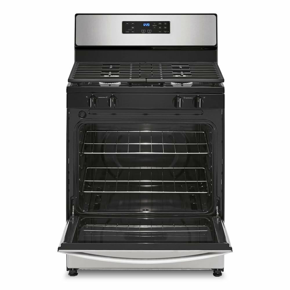 30 Inch Freestanding Gas Range with 4 Sealed Burners, 5.1 cu. ft. Capacity, SpeedHeat™ Burners, Continuous Grates, Frozen Bake™, Sabbath Mode, Broiler Drawer, and Star-K Certified: Stainless Steel