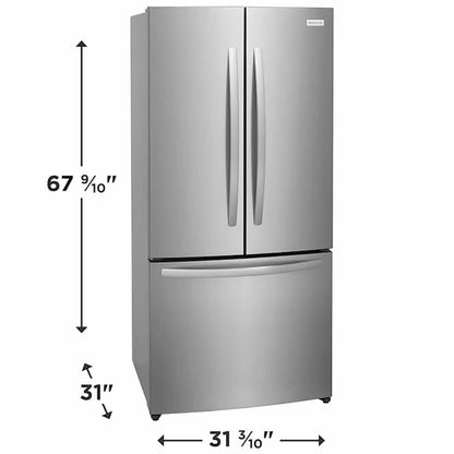 31.5 in. 17.6 cu. ft. Counter Depth French Door Refrigerator, Brushed Steel