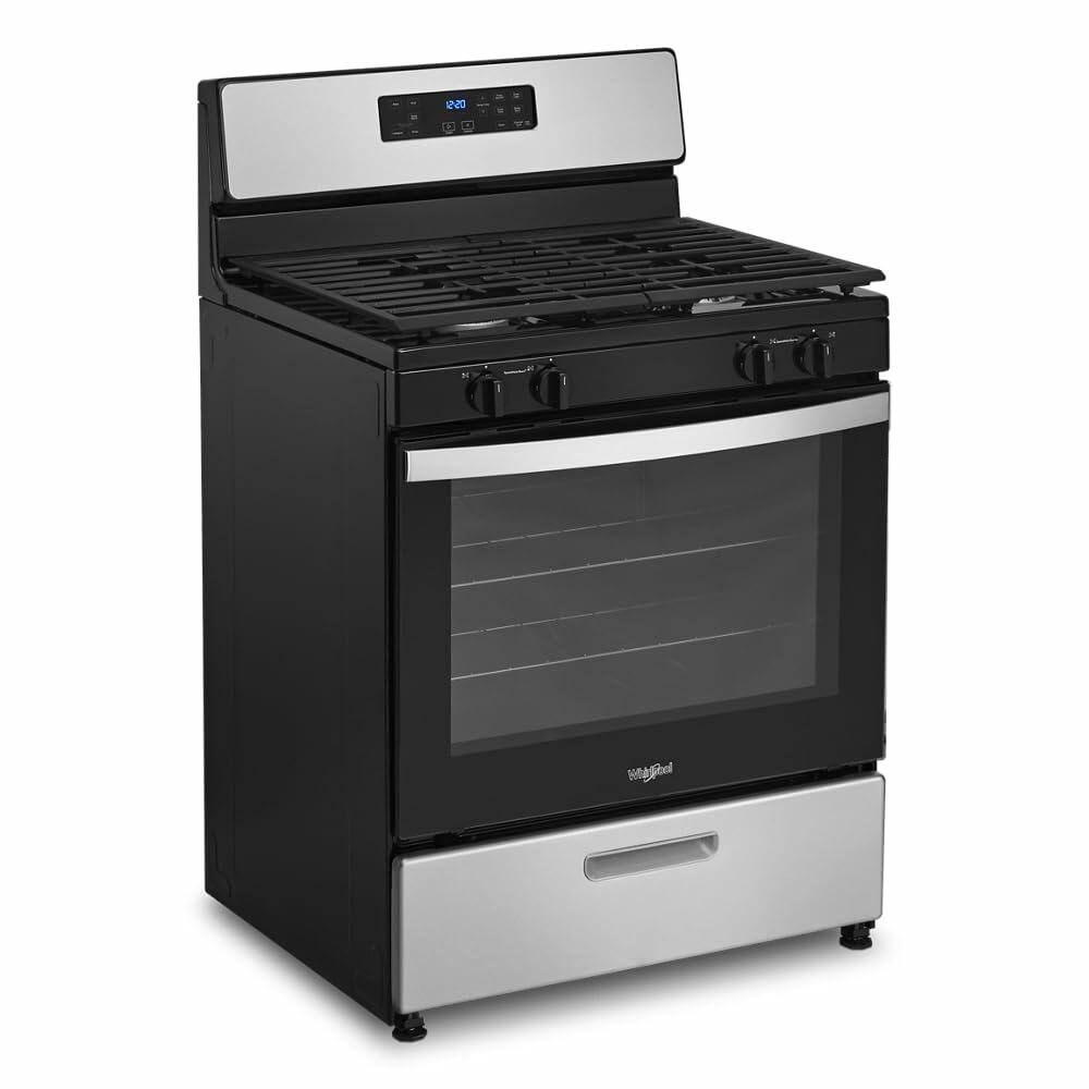 30 Inch Freestanding Gas Range with 4 Sealed Burners, 5.1 cu. ft. Capacity, SpeedHeat™ Burners, Continuous Grates, Frozen Bake™, Sabbath Mode, Broiler Drawer, and Star-K Certified: Stainless Steel