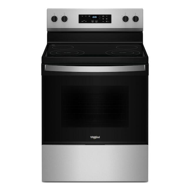 Flexible Electric Range by Whirlpool: 5.3 Cu. Ft. Freestanding with Stainless Steel Cooktop
