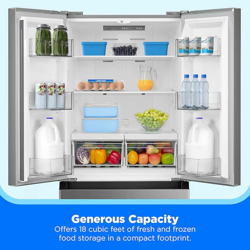 Midea MRF18B4AST 18 Cf French Door 30 Wide Non-dispense